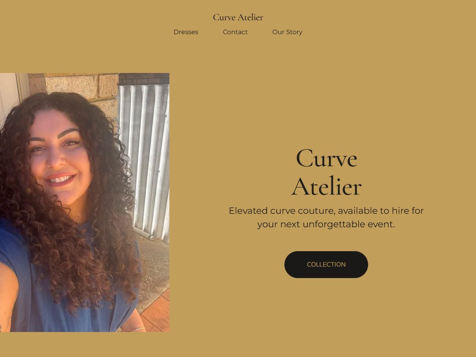 Curve Atelier curve couture hire website homepage