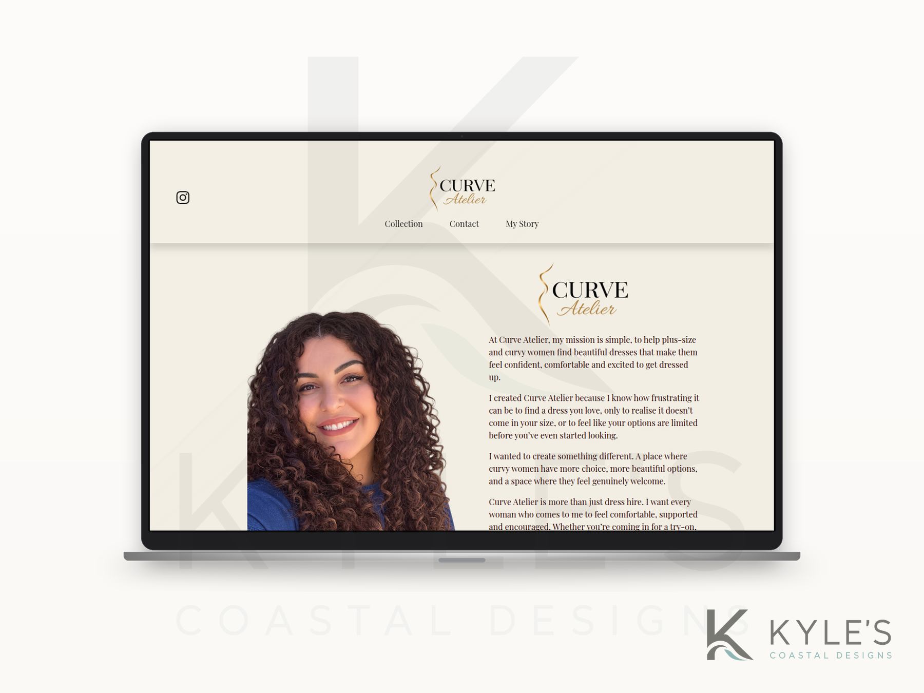 Curve Atelier curve couture hire website homepage