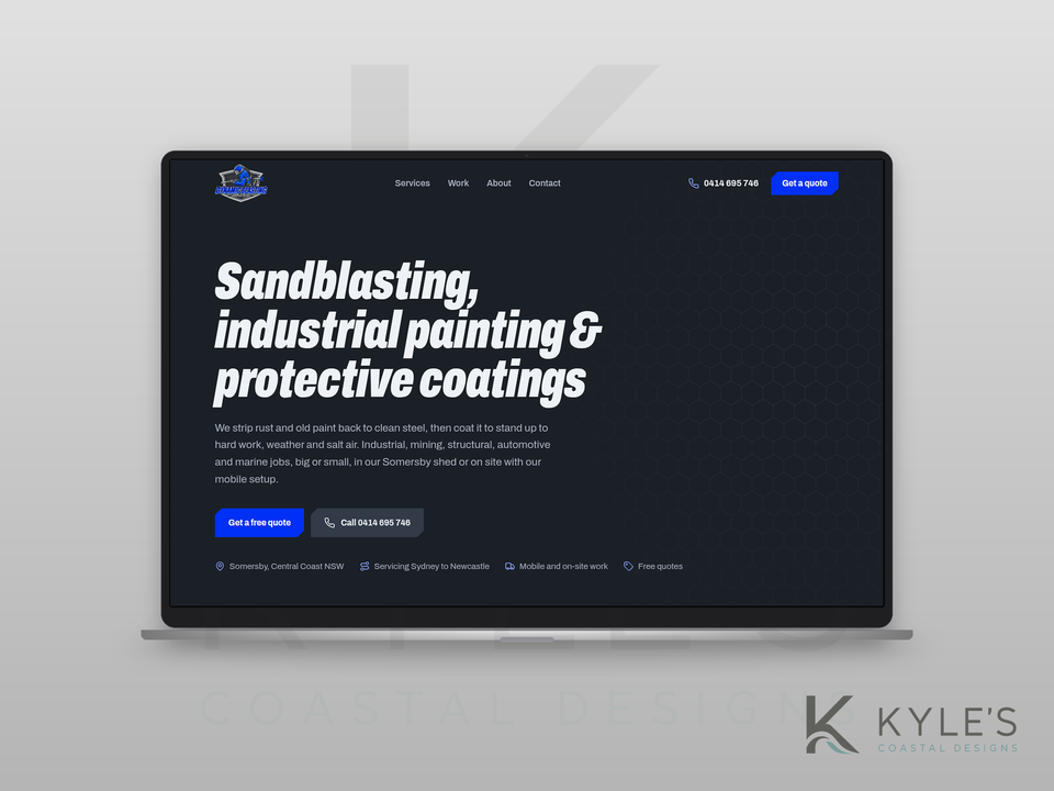 Dynamic Blasting abrasive blasting and protective coatings website homepage