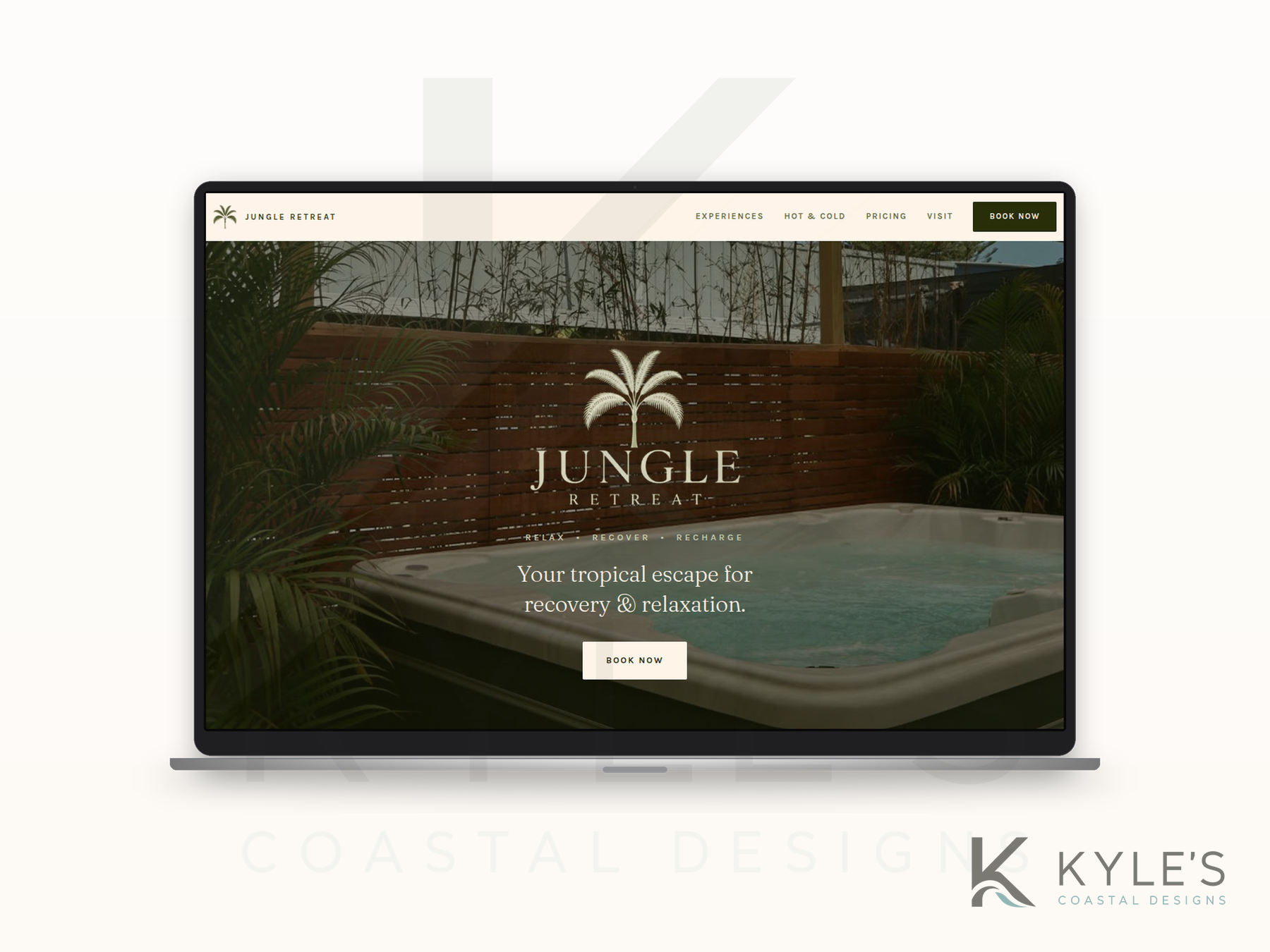 The Jungle Retreat recovery and relaxation website homepage