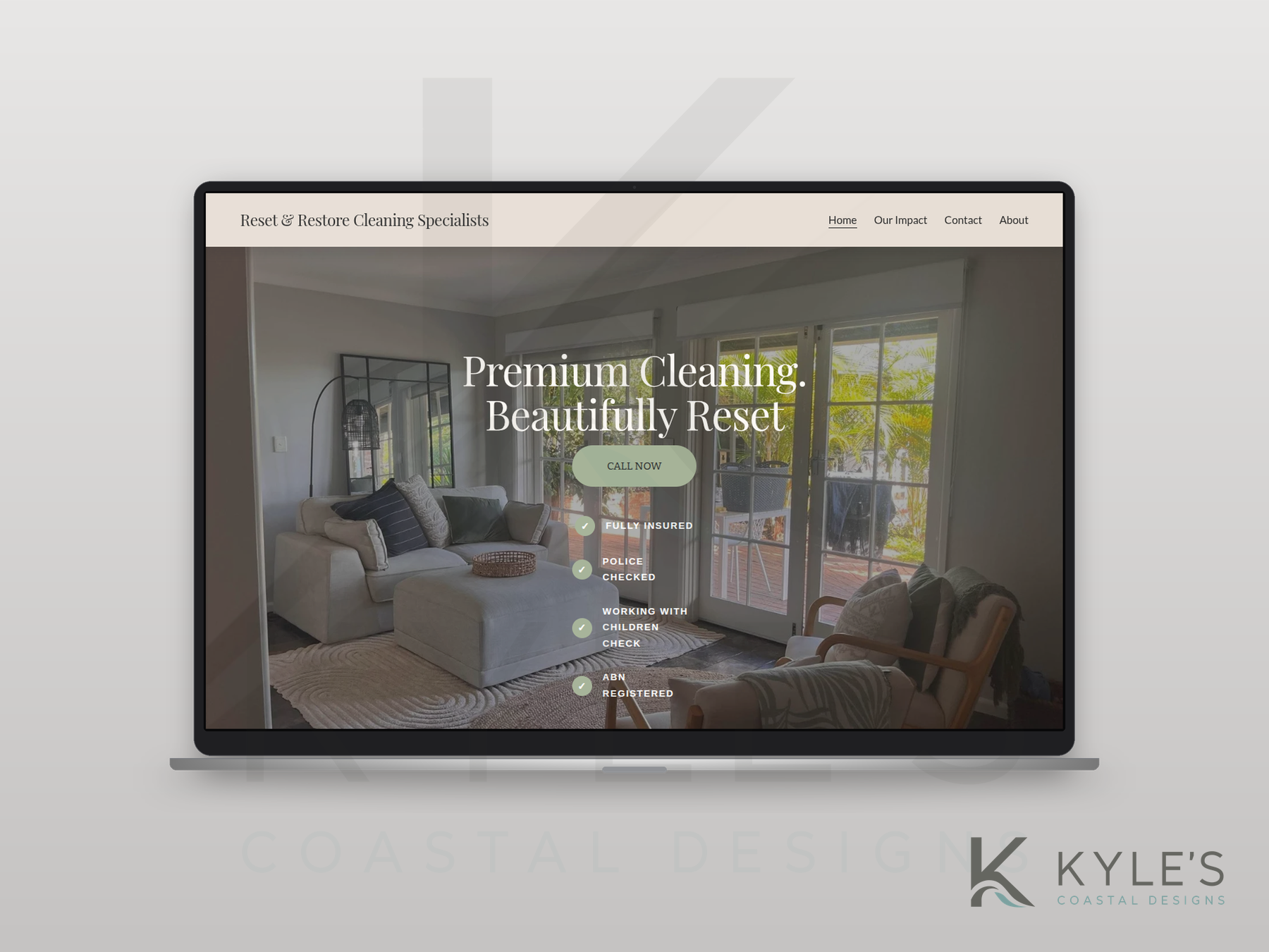 Reset & Restore Cleaning Specialists website homepage